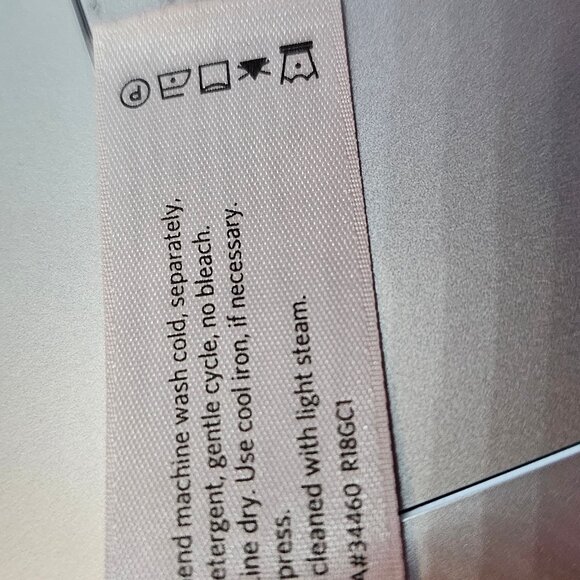 Eileen Fisher Silk Crepe Bateau Neck Slit Sleeve Blue Georgette Blouse Size 1X - Picture 6 of 6